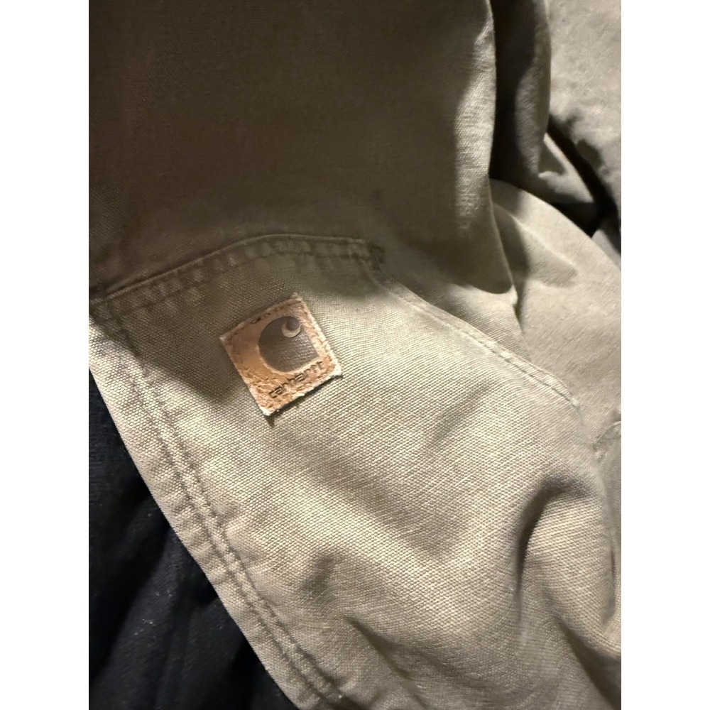 Carhartt J130 Desert Duck Jacket XL Hooded Quilt Lined Workwear - Picture 9 of 15